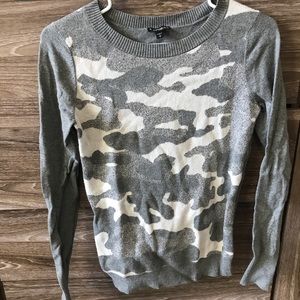 2 Express size small camouflage sweaters.